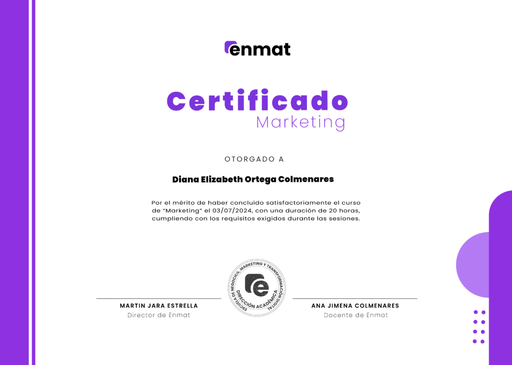 Certificado -Enmat